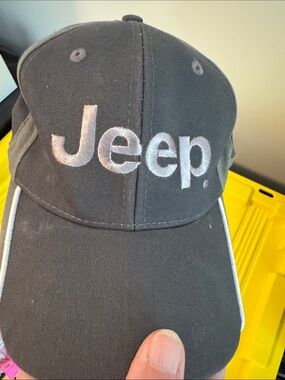 Jeep Black and Gray Logo Baseball Cap